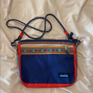 KAVU Kachemak Keeper Purse Blue and Orange